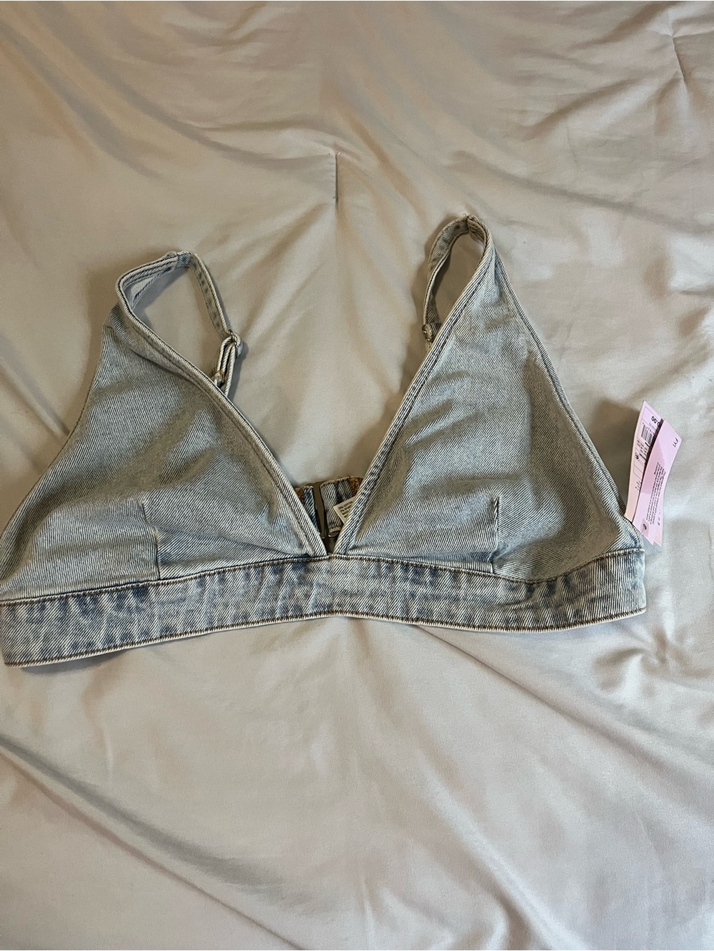 Wild Fable Light Wash Denim Triangle Bralette